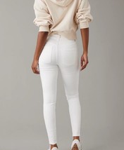 NWT American Eagle Jeans 6 Super High Rise Jegging White Stretch 28 Tall X-Long - £28.80 GBP