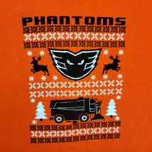 Phantoms Hockey T-shirt Size XL Orange Ugly Sweater Crew Neck Lehigh Valley - £11.75 GBP