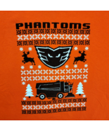 Phantoms Hockey T-shirt Size XL Orange Ugly Sweater Crew Neck Lehigh Valley - £11.75 GBP