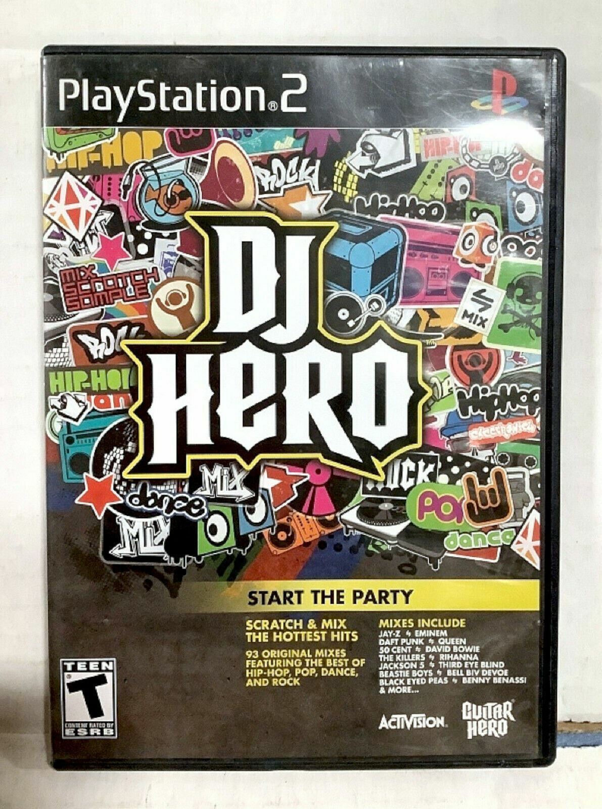 Primary image for DJ Hero PS2 Sony Playstation 2 Video GAME ONLY music rhythm scratch mix hip-hop