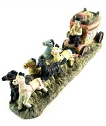 Six Horses Man And Carriage Resin Figurine Paperweight 7” - $223.89 MXN