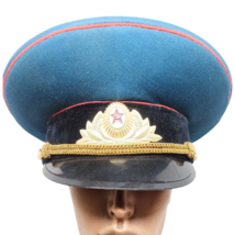 Sombrero Desfile Ruso Visera Oficial Soviético Gorra Insignia Uniforme... - $39.10