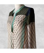 Konrad &amp; Joseph Anthropologie Tunic Top Sheer Print Plunge Neck - Women&#39;... - $617.17 MXN