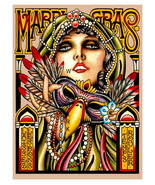 New Orleans Vintage Mardi Gras Advertising 13 x 10 inch Giclee CANVAS Print - £23.52 GBP