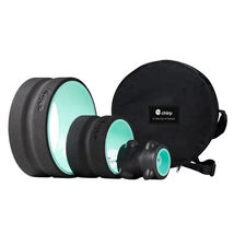 Chirp 3-pc Set Relief Wheel Foam Roller Firm Deep Tissue, Black/Blue - $39.50