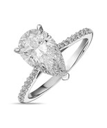 2.08 CT Pear 14k White Gold Diamond Engagement Ring Lab Grown VVS/DE Dia... - €811,89 EUR