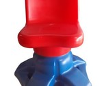 VTG Little Tikes Chunky Red Blue Swivel Chair For Table Art Desk Child Size - $29.10