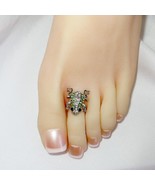 Toe Ring Toering Charm Barefoot Jewelry Crystal Frog Under The Hoode - $32.82 CAD