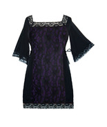 3X 20 22 Elegance Double Lace Up Top Plus Size New Purple &amp; Black - $102.90 CAD