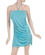 Size 1X Aqua Tunic Halter Top 10 12 L XL NWOT Sincerely Yours - $13.02