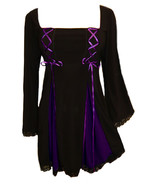 4X 24 26 Black &amp; Purple Gemini Corset Top ~ Plus Size NWT ~ Dare to Wear - $75.00