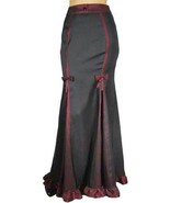 22 24 Sexy Black &amp; Burgundy Gothic Victorian Steampunk Ruffled Hem Skirt 3X - $85.00