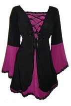 2X 16 18 Black &amp; Berry Princess Corset Top ~ Plus Size NWT ~ Dare to Wear XXL - £36.43 GBP