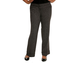 Size 12 Torrid Charcoal Grey Cuffed Bottom Trouser NWOT Career Pants - £48.82 GBP