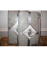 2 Waterford DIANTHUS  mineral  floral vine jacquard Standard Shams NEW - $82.51