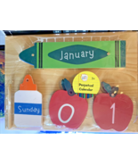Teachers Tool Preschool Wooden Wall Calendar toddlers teaching toy - £12.34 GBP