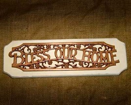 Wood and Metal Bless Our Home Sign - £8.61 GBP