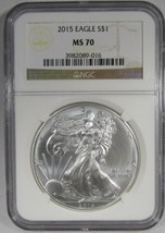 2015 American Silver Eagle NGC MS70 Coin AJ378 - £53.27 GBP