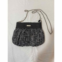 Miche Black White Tweed Chain Strap Hip Crossbody Bag - £11.86 GBP