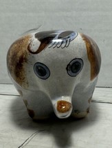 Tonala Mexico Signed Hand Painted Pottery Elephant - $14.84