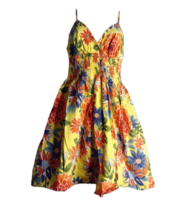 Xhilaration Spaghetti Strap Sundress Size XL Yellow Multicolor Floral Sm... - $15.84