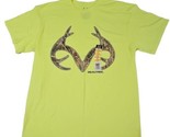 REALTREE Neon Yellow T-Shirt Outdoors Sportsman Hunting Fishing Men&#39;s Si... - $15.83