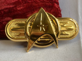 1992 Sterling Silver Franklin Mint Star Trek Starfleet Officers Bar Badge 20.69g - $49.45