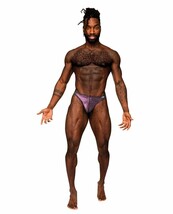 MENS MALE POWER BONG THONG HOCUS POCUS PURPLE BLACK SIZE S/M 28-34 - £16.56 GBP