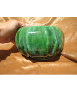 Vintage Green California Pottery Drip Vase CALIF USA P81 - £10.21 GBP