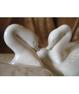 Vintage White Swan Covered Dishes - California Pottery - Enchanto - £15.72 GBP