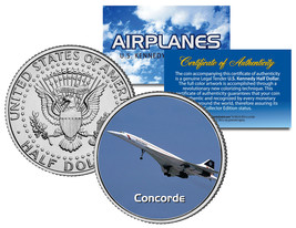 CONCORDE * Airplane Series * JFK Kennedy Half Dollar Colorized US Coin - £6.84 GBP