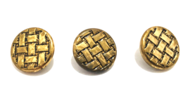 Interesting Brass Color BUTTONS DESIGN Unique Rare Unknown Origin Lot of... - $12.34