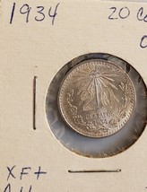 1934 Mexico 20 centavos XF AU 0.720 - £12.53 GBP