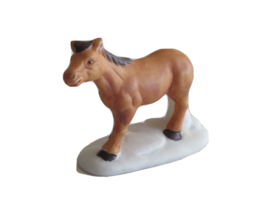 O&#39;Well Christmas Village Figurine Resin Miniature Horse Pony Farm Animal 1.6&quot; - £7.63 GBP