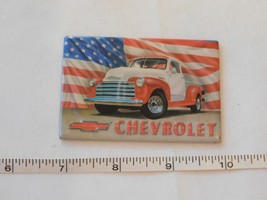 Desperate Enterprises Chevrolet Old Chevy Truck w/ USA Flag magnet 2 1/8... - £8.09 GBP