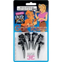 Loftus Over the Hill Naughty Nude Golf Tee Gag Gift - Black, 6 Pack - £3.16 GBP