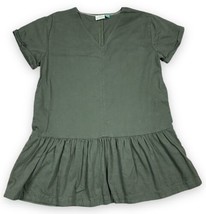 A+ Anthropologie Maeve Tiana Flounced Tunic Casual Dress Olive Green Plu... - £26.48 GBP