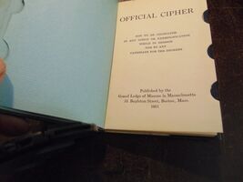 1951 Official Cipher Grand Lodge of Masons of Mass. Book Manual - $13.59