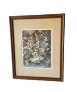 Autumn Song Diane Tygier Signed Framed Print Floral 17 3/4 x 21 3/4 Vint... - £78.67 GBP
