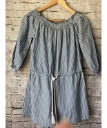 Mudpie Blue Stripe Short Romper Off Shoulder Womens S Summer Beach Casua... - $10.35