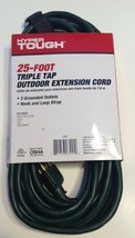 Hyper Tough Electrical Extension Cord 25 foot Green 3 Outlet Brand New - £9.47 GBP
