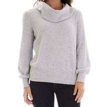 Bcx Juniors Fuzzy Cowlneck Sweater, Large, Heather Grey - $39.00