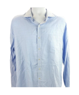 Tommy Hilfiger Regular Fit Dress Shirt Mens XL 17 36-37 Blue Plaid Butto... - £9.33 GBP