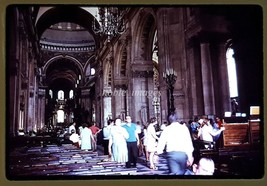 1971 London St. Paul&#39;s Cathedral Interior with People Kodachrome 35mm Slide - £2.72 GBP