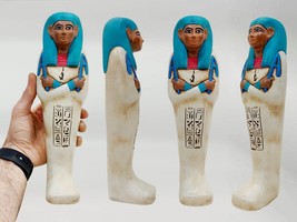 Ushabti of goddess Isis made of  stone hand painted. Great mother Isis, the godd - £312.04 GBP