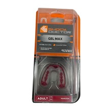 Shock Doctor Gel Max Mouthguard Convertible Adult Maroon Mouth Guard New - $14.00