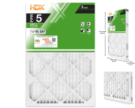 20 x 30 x 1 Standard Pleated Air Filter FPR 5, 3-Pack, Air Filters Replacement - $16.89