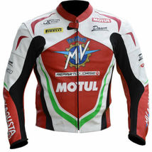 MV Agusta WSB Italia Special Edition Sports Motorcycle CE Leather Biker Jacket - £142.75 GBP