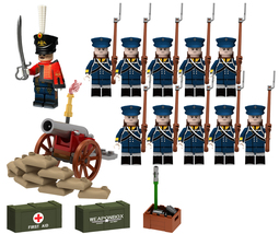 Prussian Landwehr Custom 11 Minifigures with Weapons &amp; Accessories - £13.29 GBP