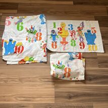 Vintage Sesame Street Muppets Full Size Fitted Sheet Flat Sheet &amp; ONE Pi... - $352.69 MXN